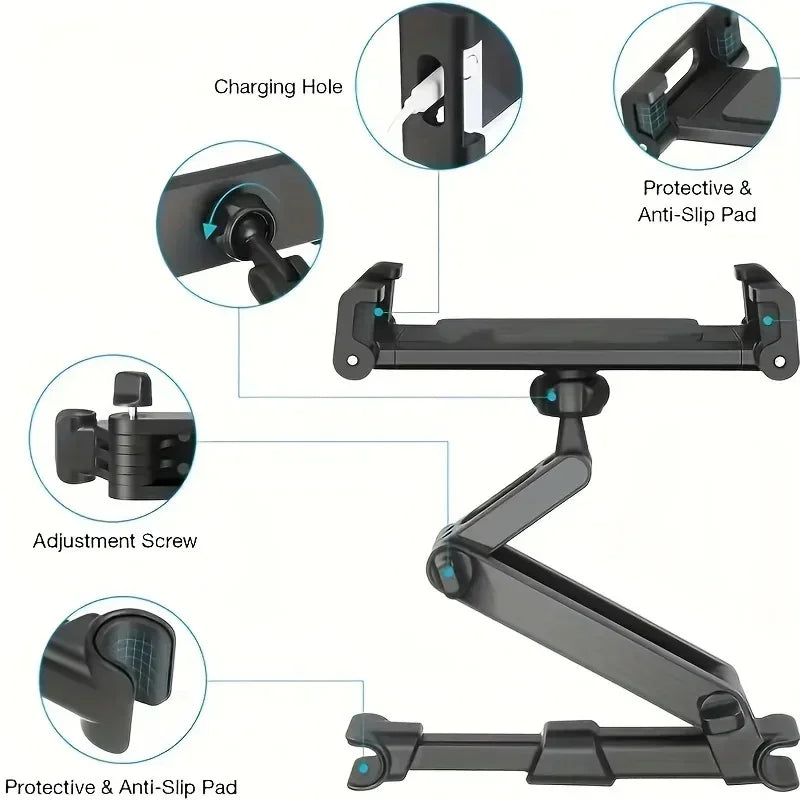 Telescopic Headrest Tablet & Phone Holder
