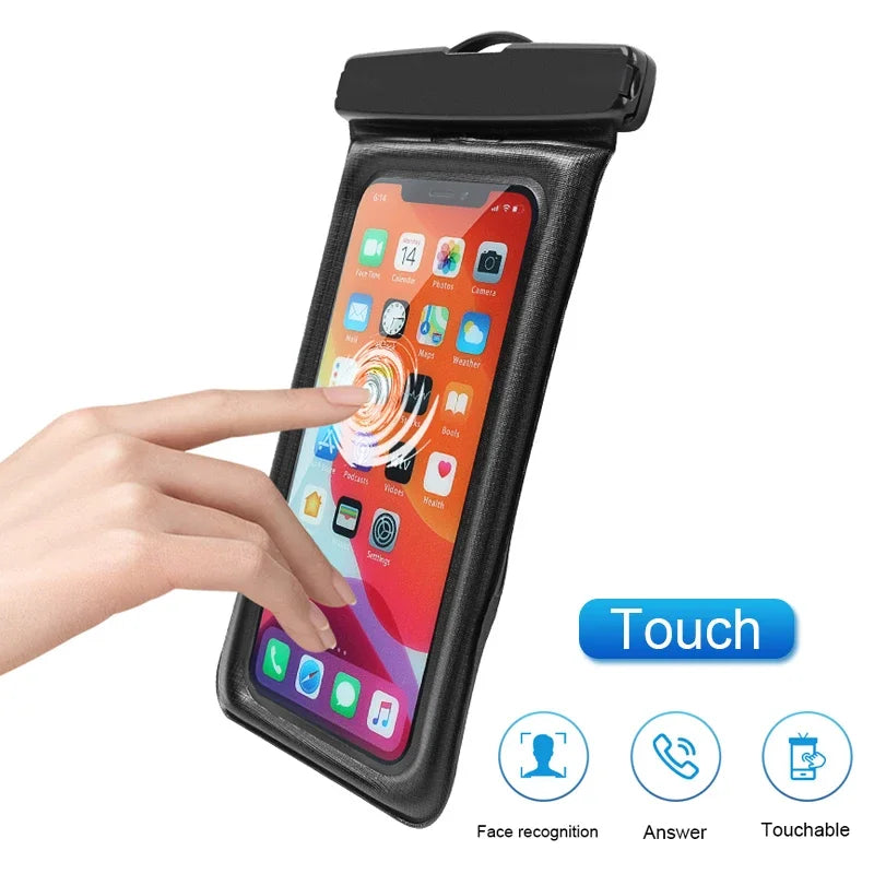 Waterproof Phone Pouch – Touchscreen Friendly, Glow Edge