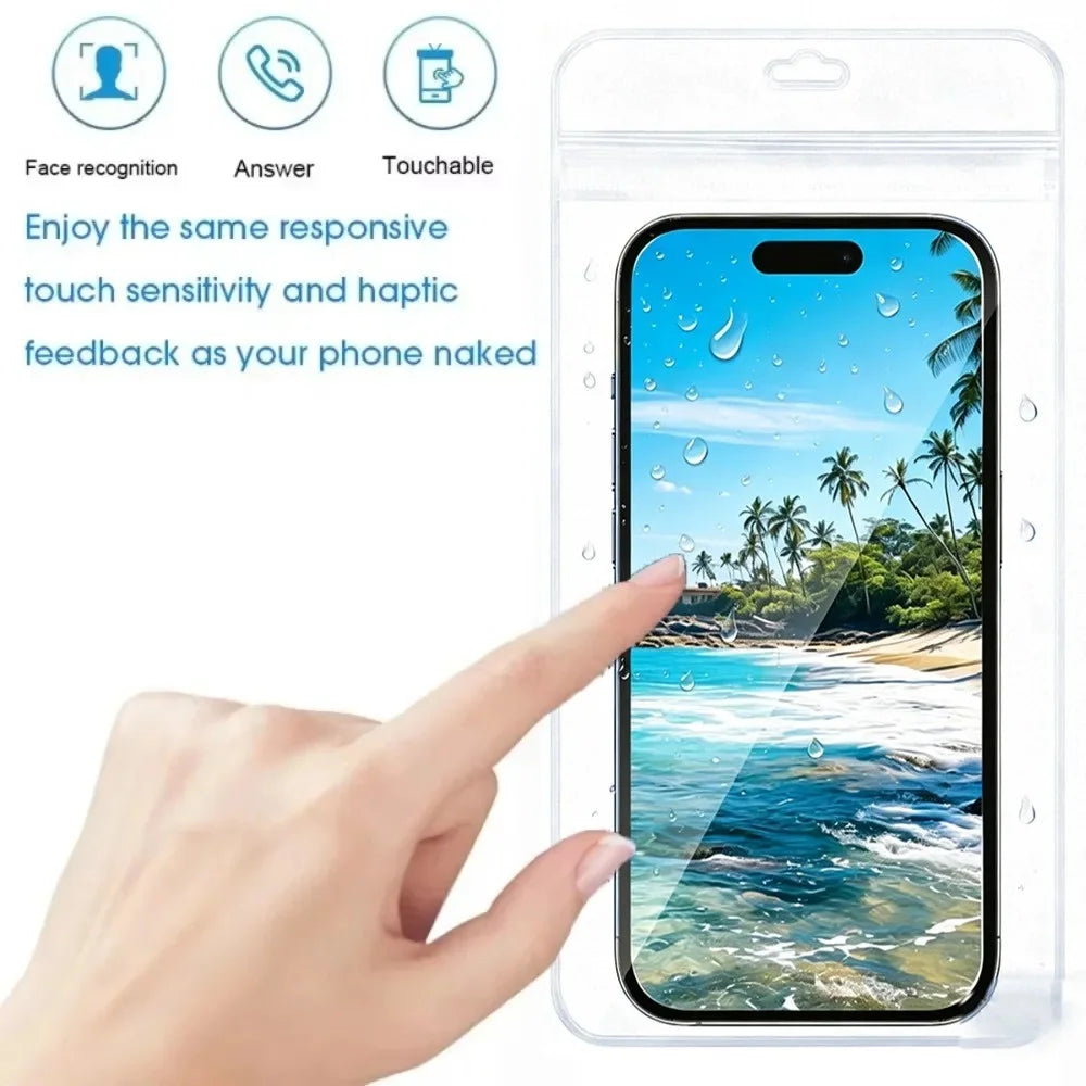 Clear Waterproof Phone Bag – Beach & Pool