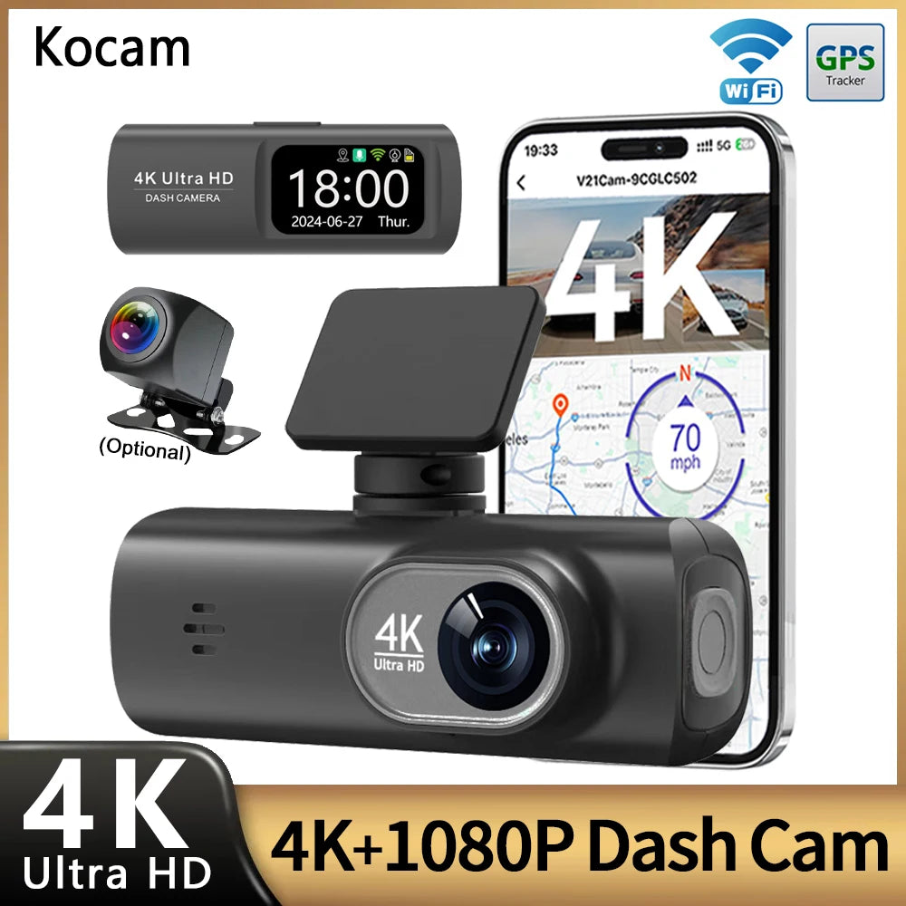 4K WiFi Dash Cam – Dual Lens