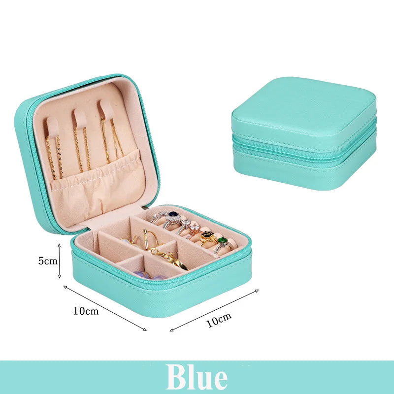 Portable Mini Jewelry Travel Case – PU Leather Organizer