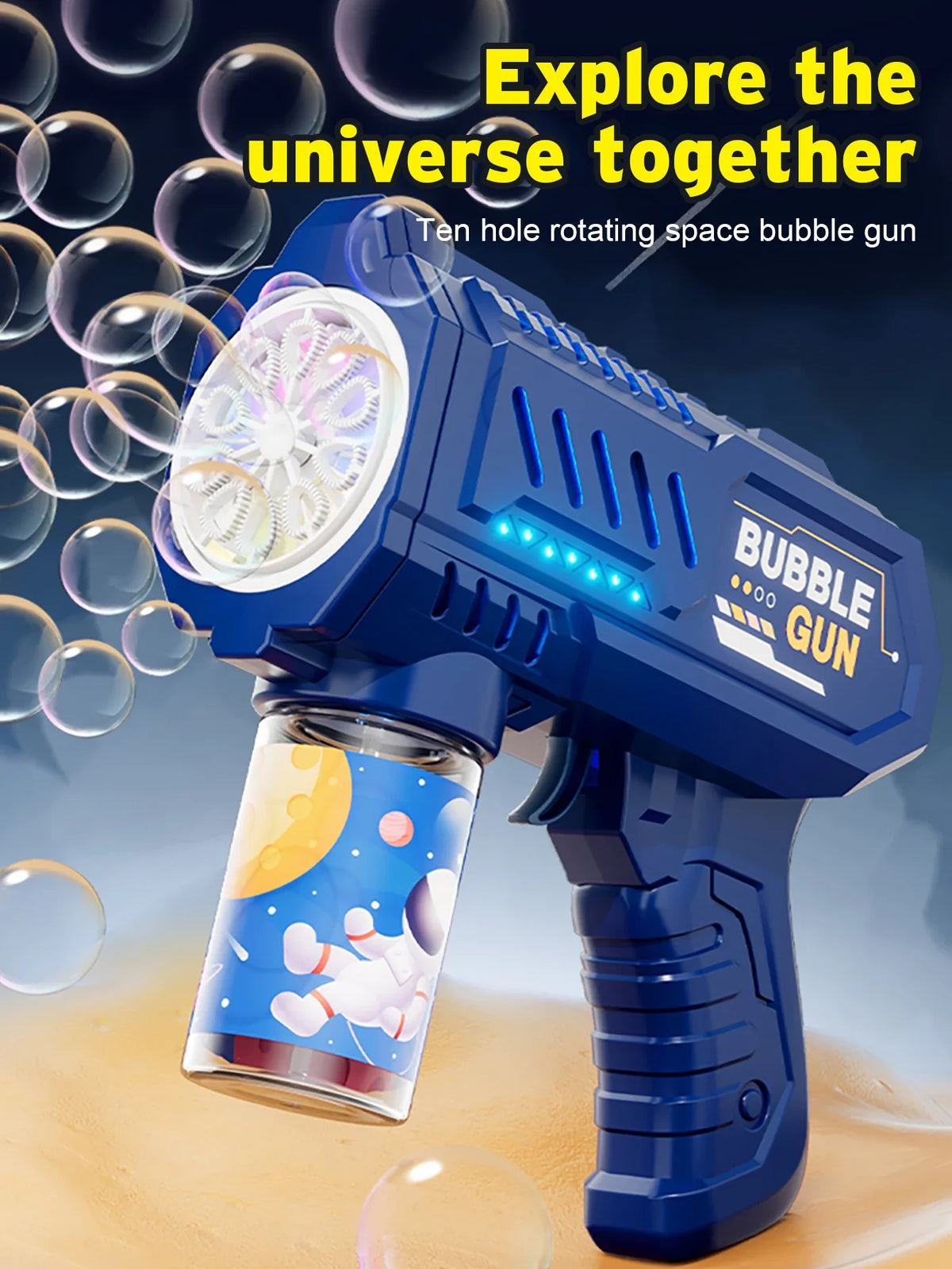 Automatic Light-Up Bubble Machine for Kids