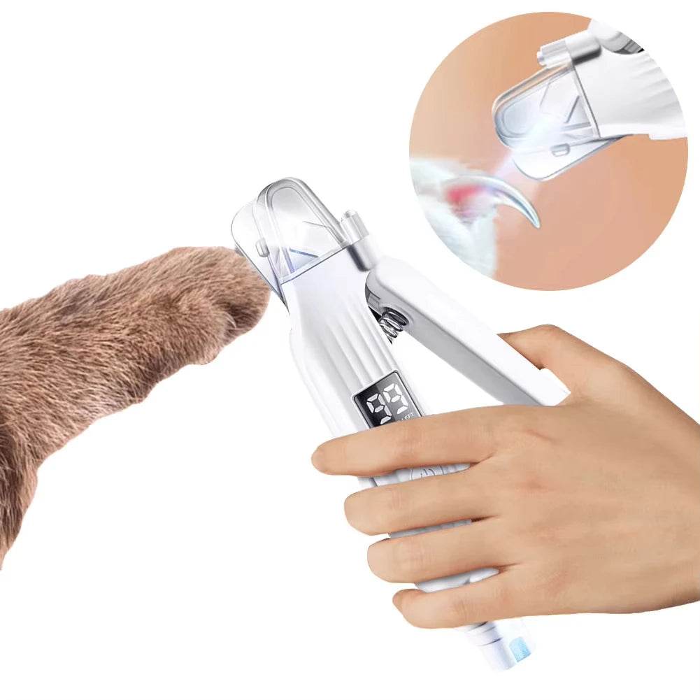 2-in-1 Electric Pet Nail Trimmer with LED Light