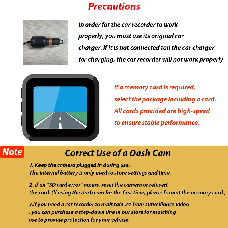 1080P Dual Dash Cam – Front & Cabin
