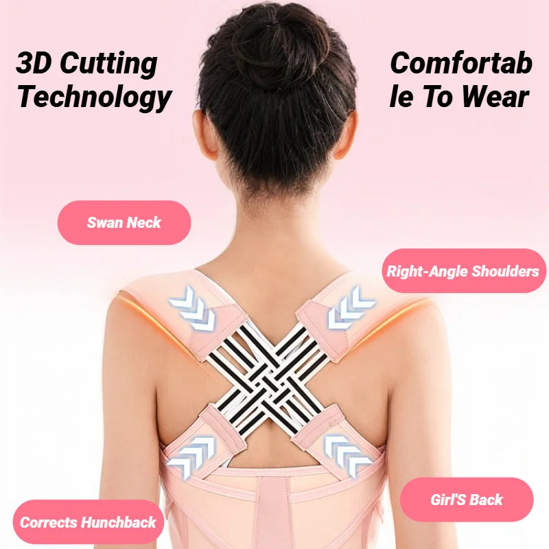 Back Brace Posture Corrector for Women & Men – Breathable