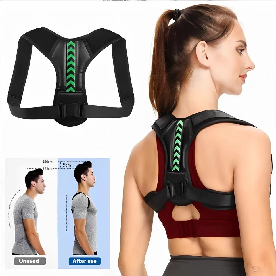 Adjustable Posture Corrector – Upper Back & Shoulder Support