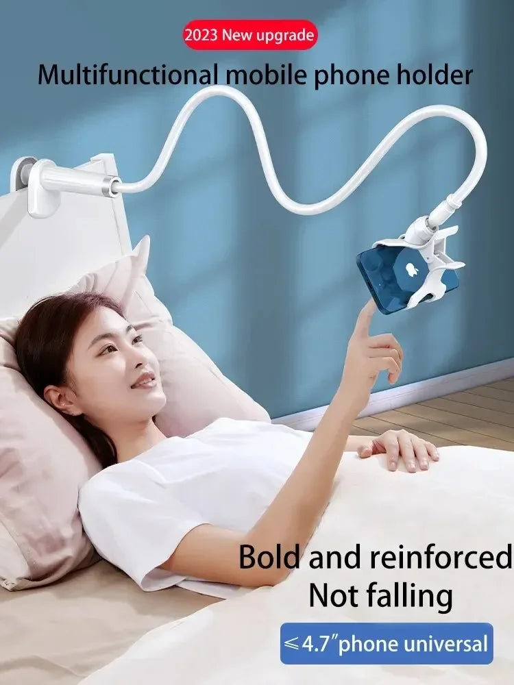 Flexible Long-Arm Phone Holder for Bed & Desk