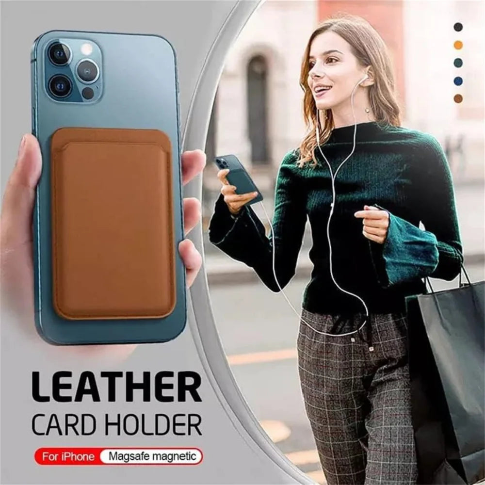 Magnetic Card Wallet for Phone – RFID Blocking Leather