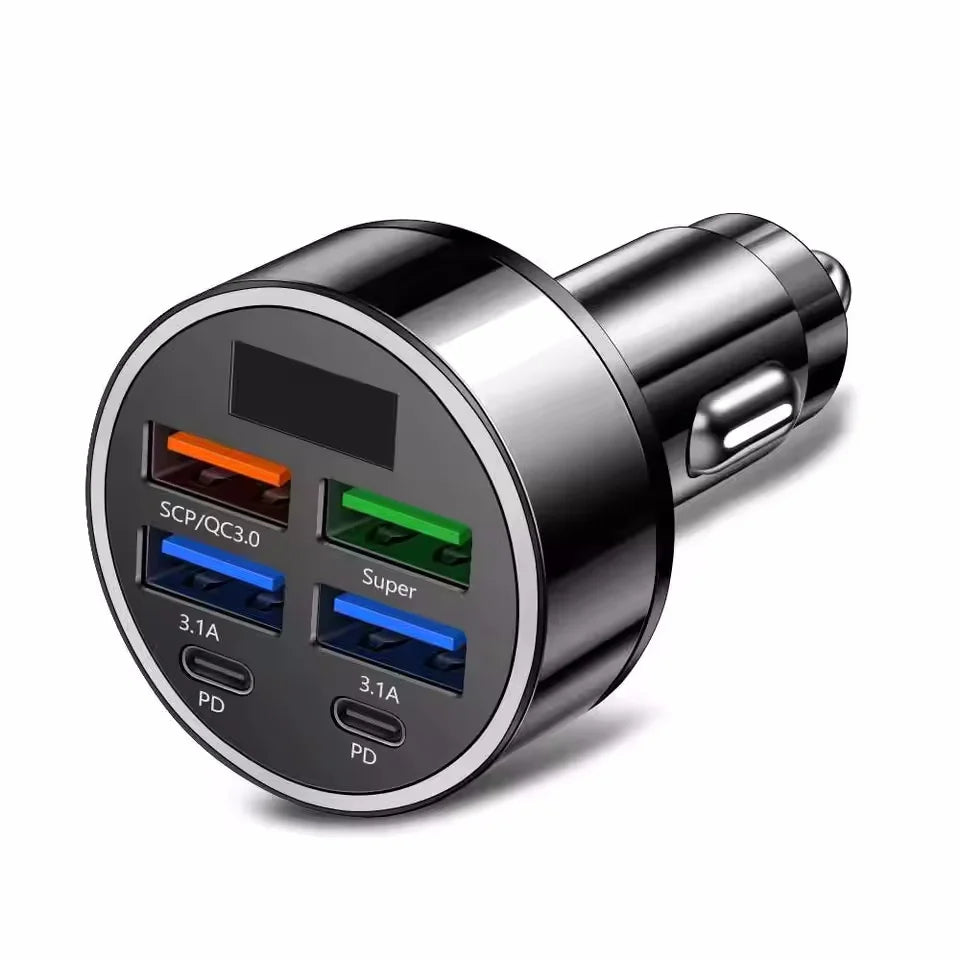 Fast Car Charger USB-C PD + QC3.0 – Dual Port