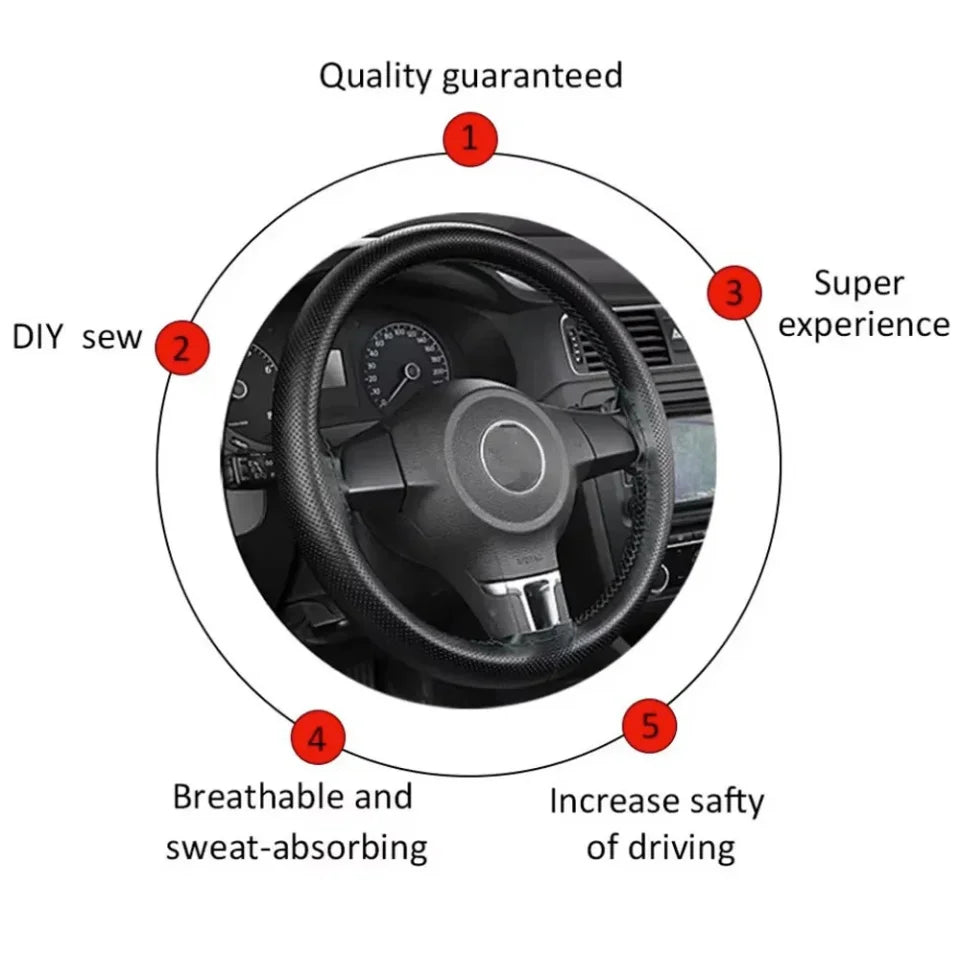 DIY Leather Steering Wheel Cover