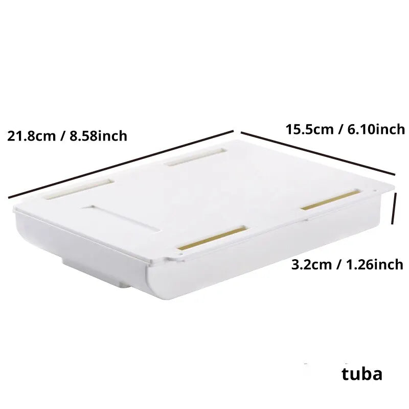 Under-Desk Self-Adhesive Hidden Drawer Organizer