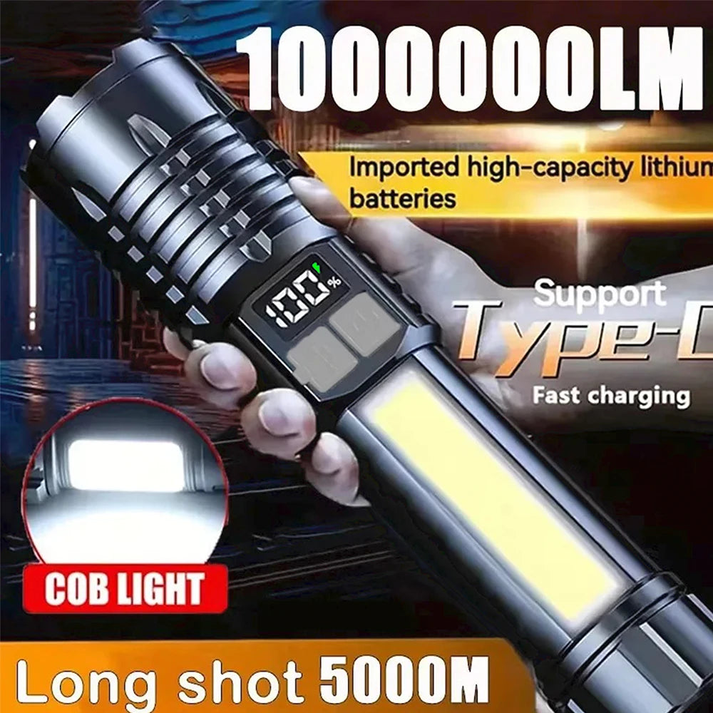 High-Power COB LED Work Light – USB-C Rechargeable
