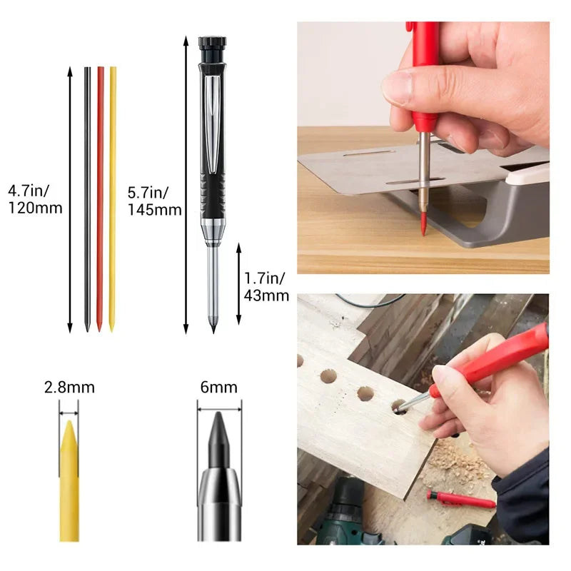 Carpenter Mechanical Pencil with Built-In Sharpener