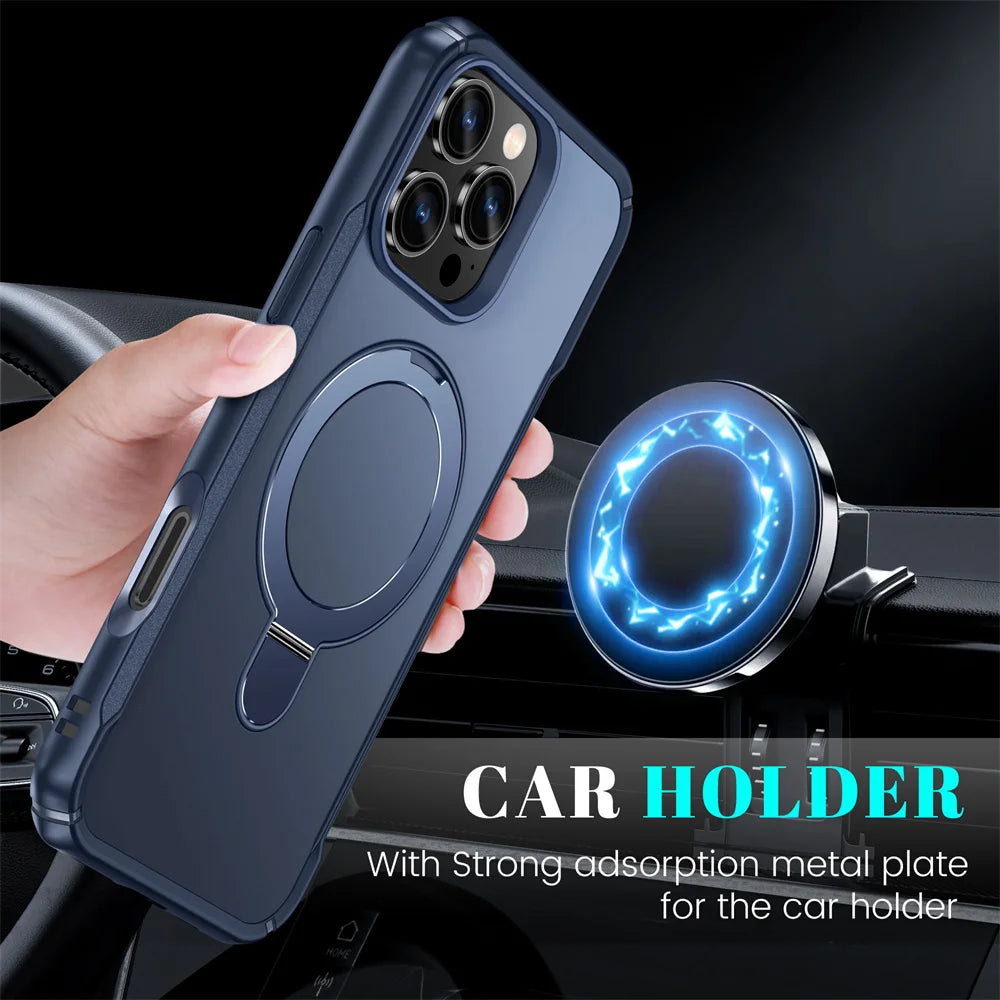 Magnetic Kickstand Phone Case for iPhone – MagSafe-Compatible