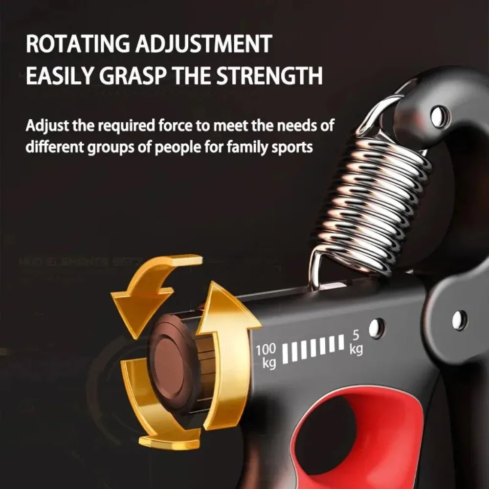 Adjustable Hand Grip Strengthener – 5–100 kg Forearm Trainer