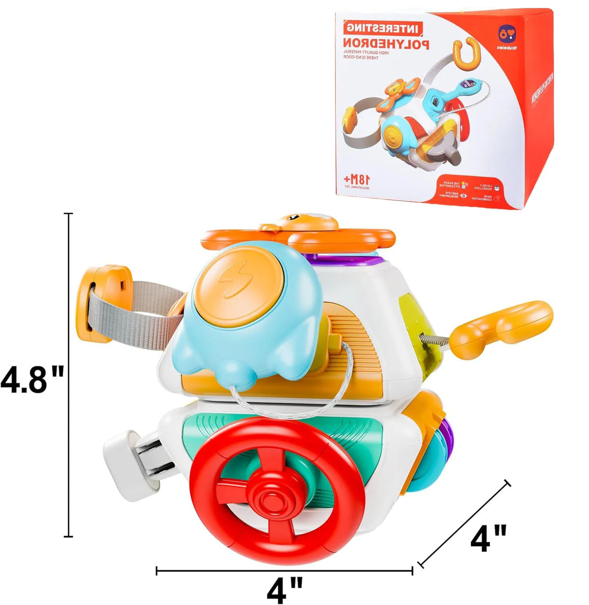 Montessori Busy Board Cube – Sensory Learning Toy for Toddlers