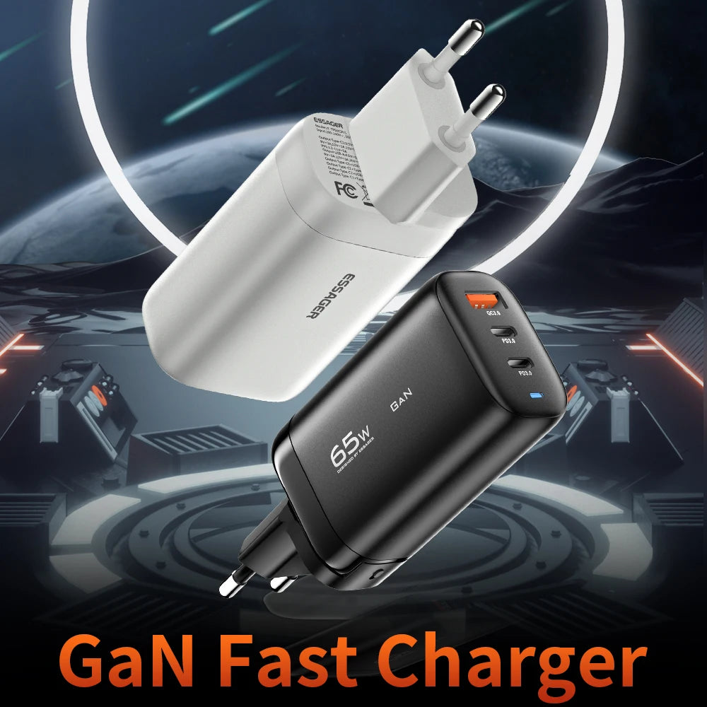 Essager 65W GaN USB-C Fast Charger – Laptop, Tablet & Phone