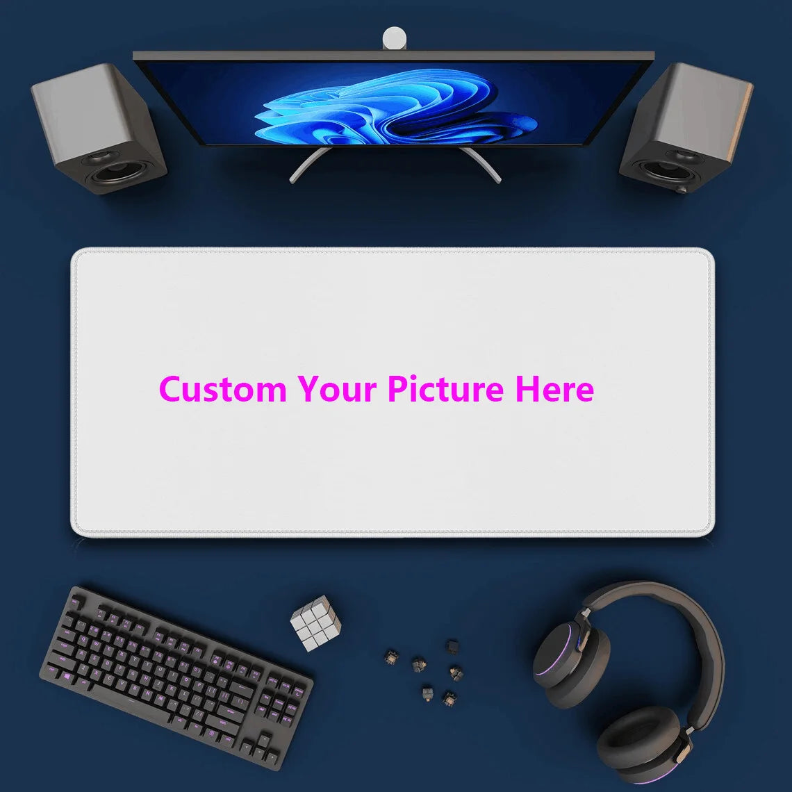Large RGB Desk Mat Mouse Pad – LED Gaming Mousepad