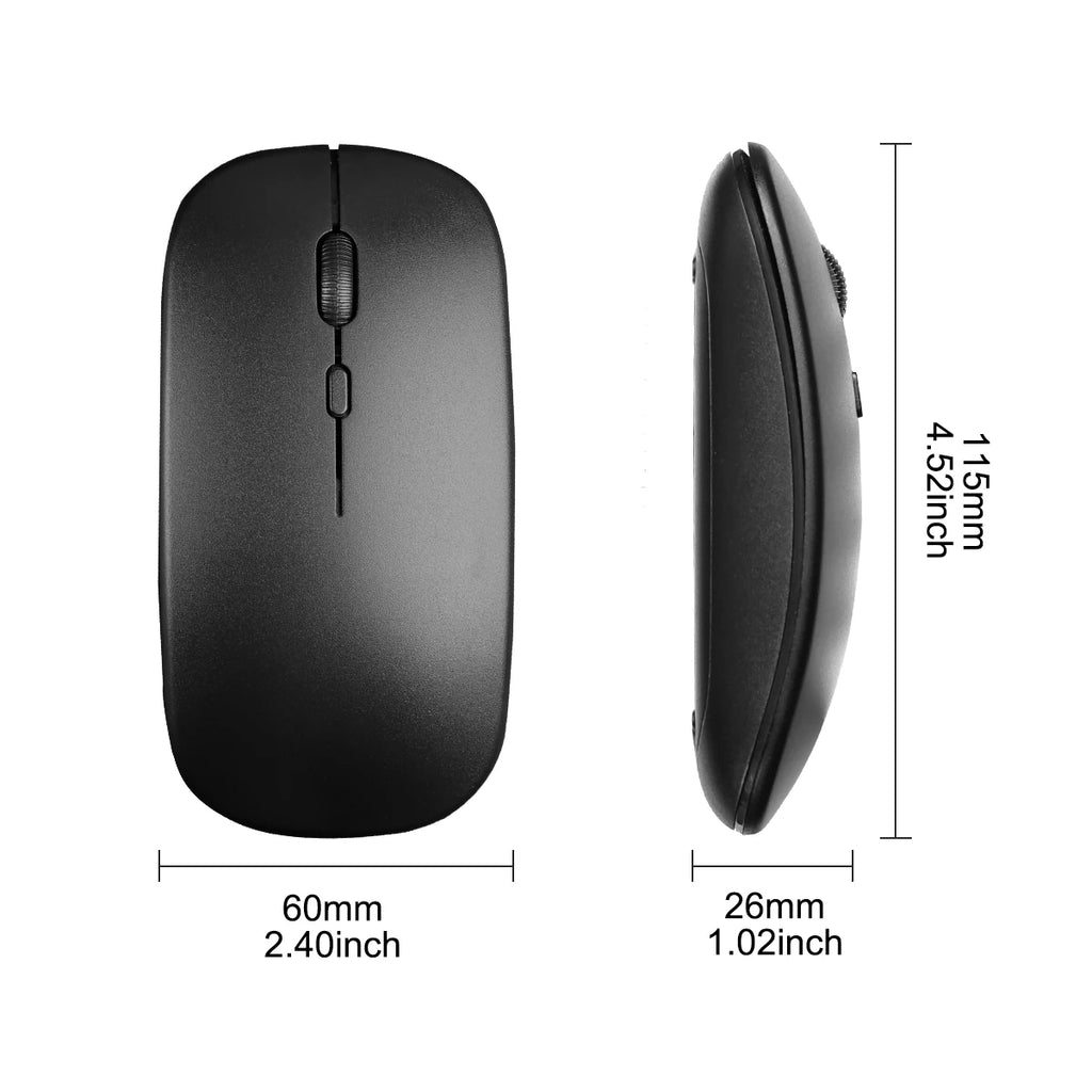 Silent Wireless Bluetooth Mouse – Slim & Portable