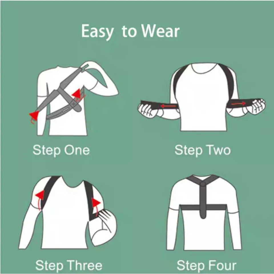 Adjustable Posture Corrector – Upper Back & Shoulder Support