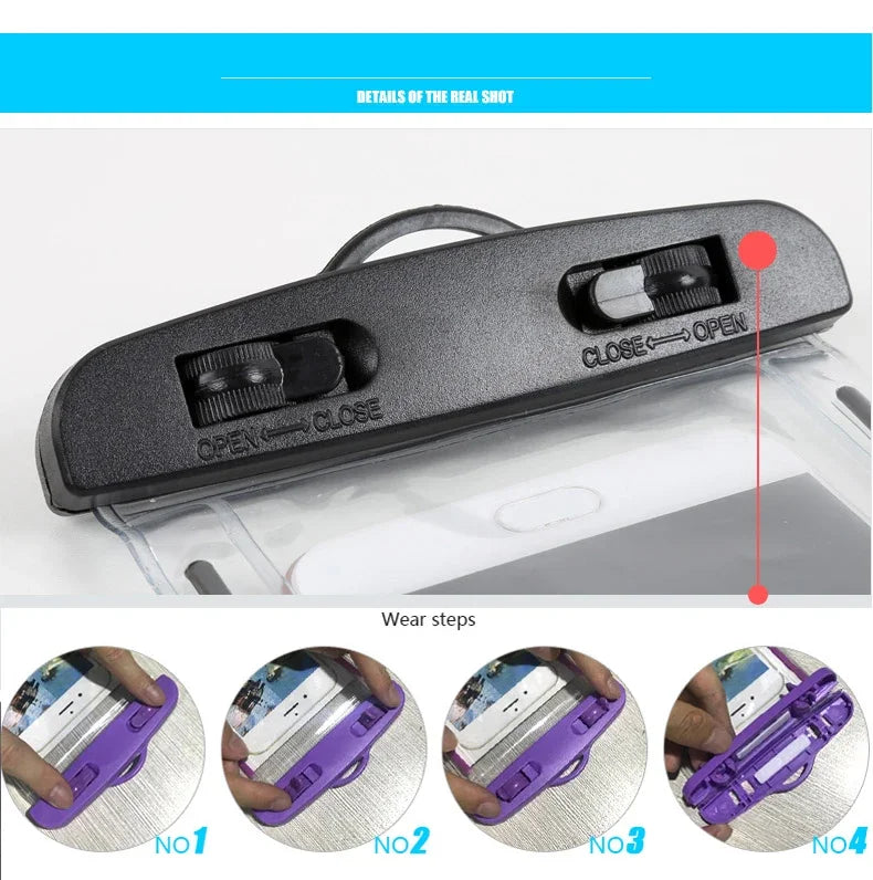 Waterproof Phone Pouch – Touchscreen Friendly, Glow Edge