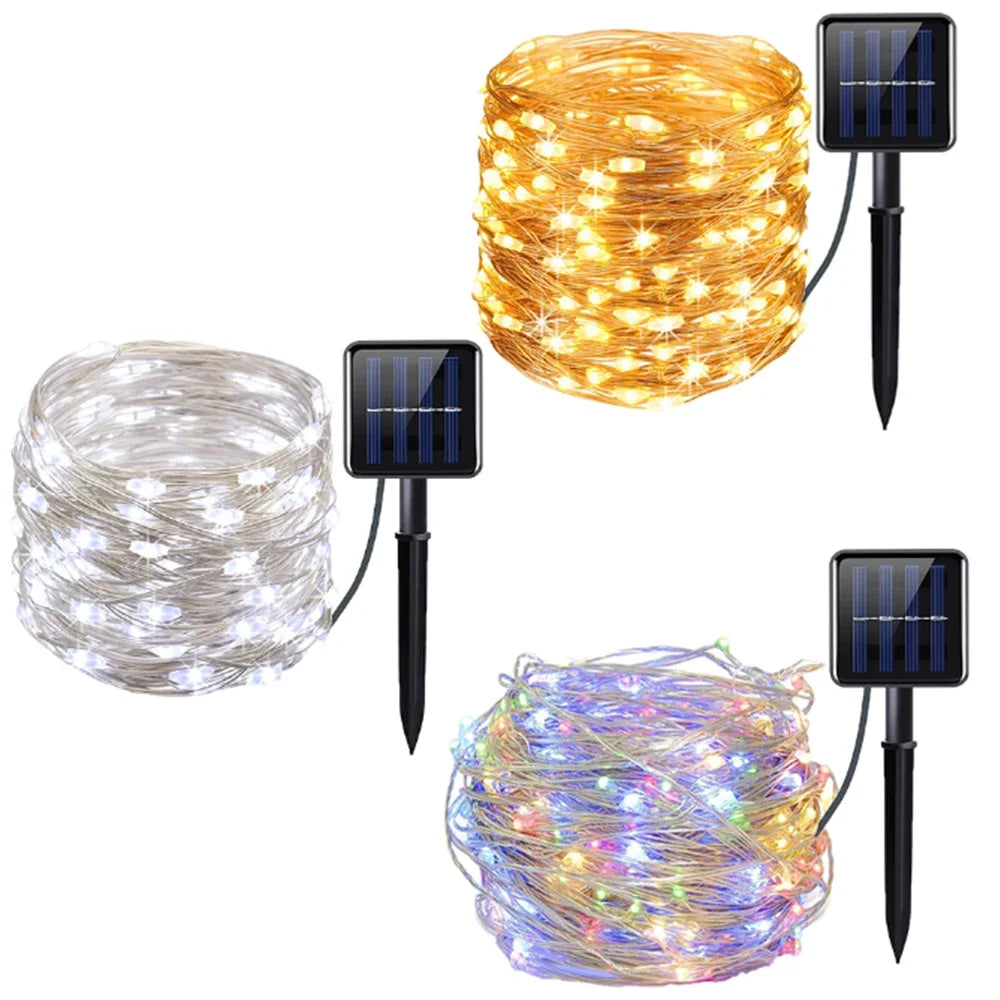 Solar Outdoor Fairy String Lights – Waterproof