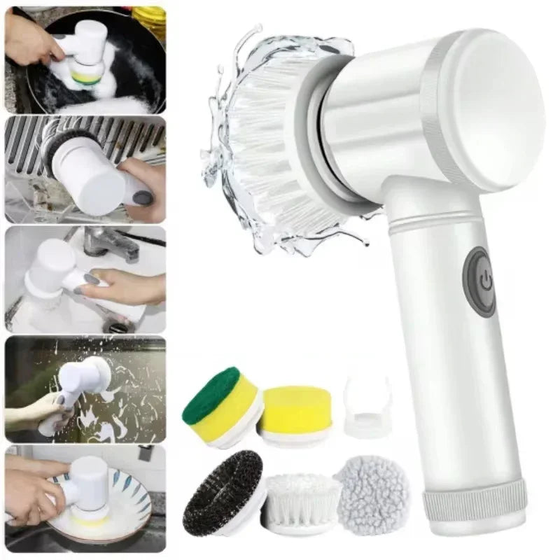 5-in-1 Electric Spin Scrubber – Bathroom & Tile Brush