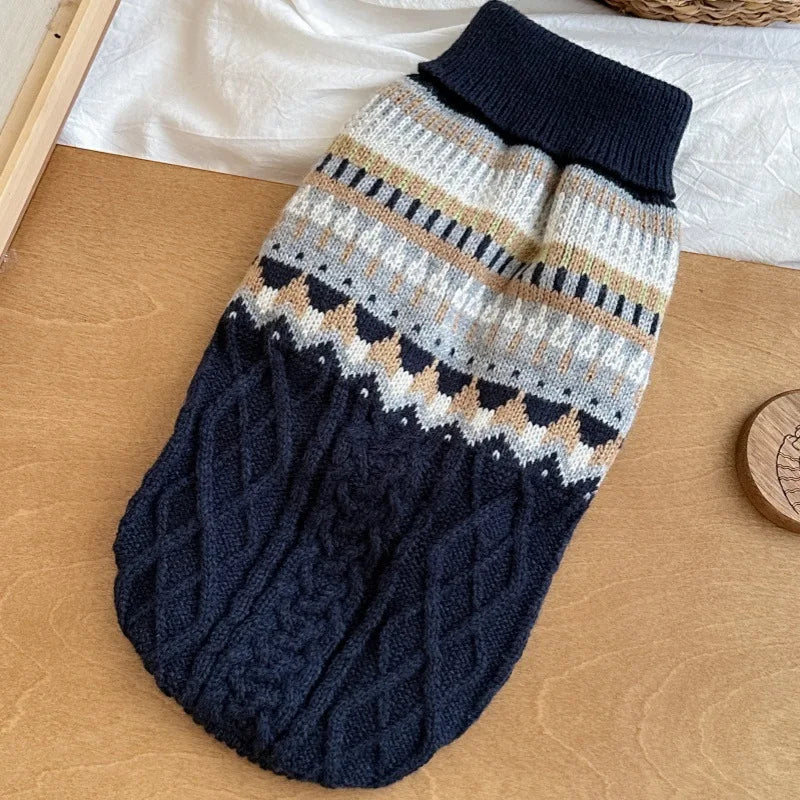 Vintage Knit Dog Sweater – Small & Medium Dogs
