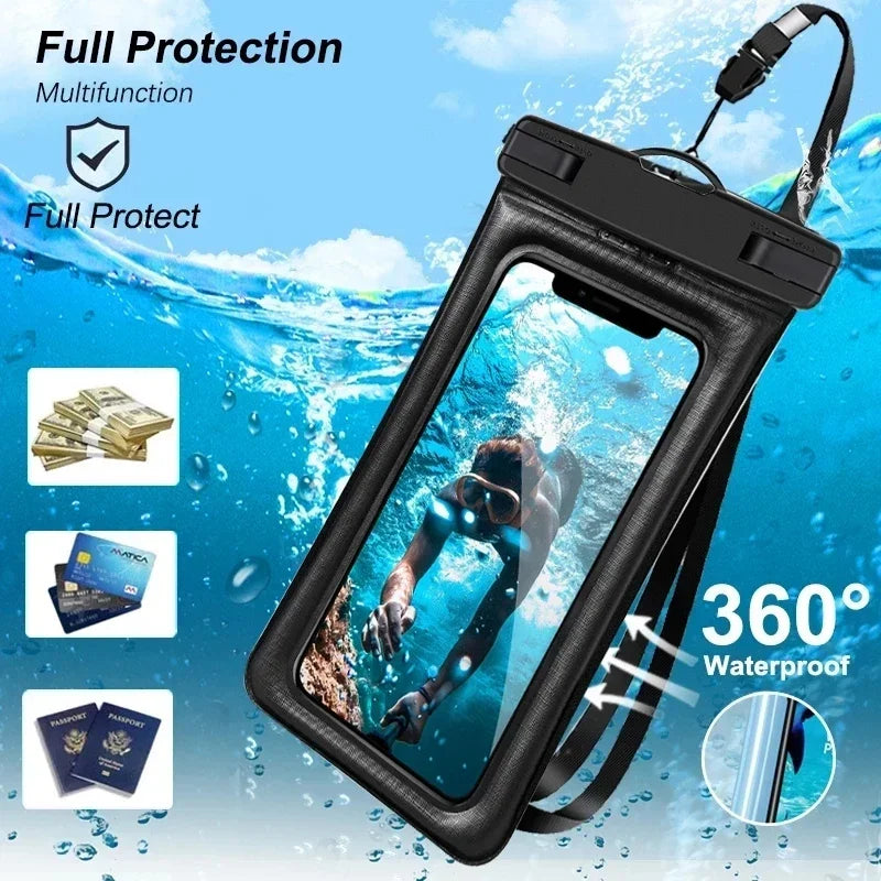 Waterproof Phone Pouch – Touchscreen Friendly, Glow Edge