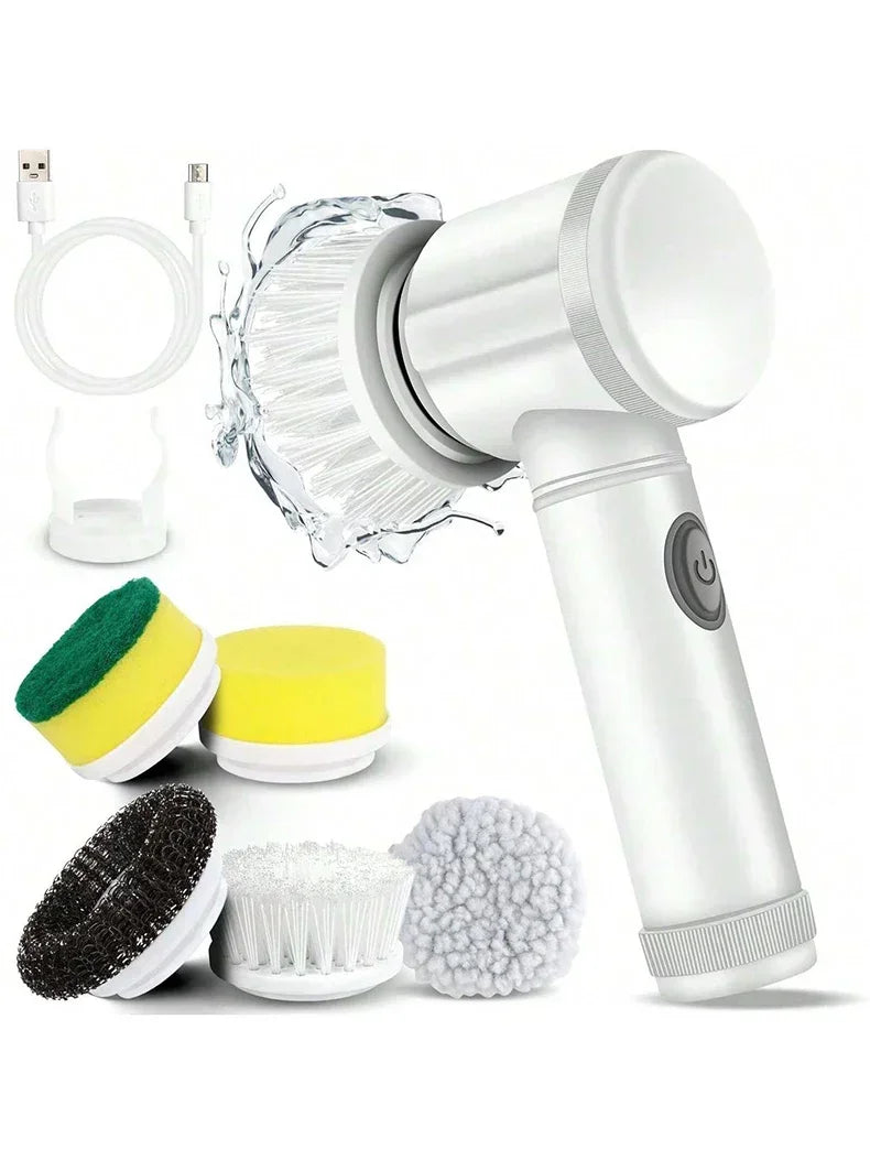 5-in-1 Electric Spin Scrubber – Bathroom & Tile Brush