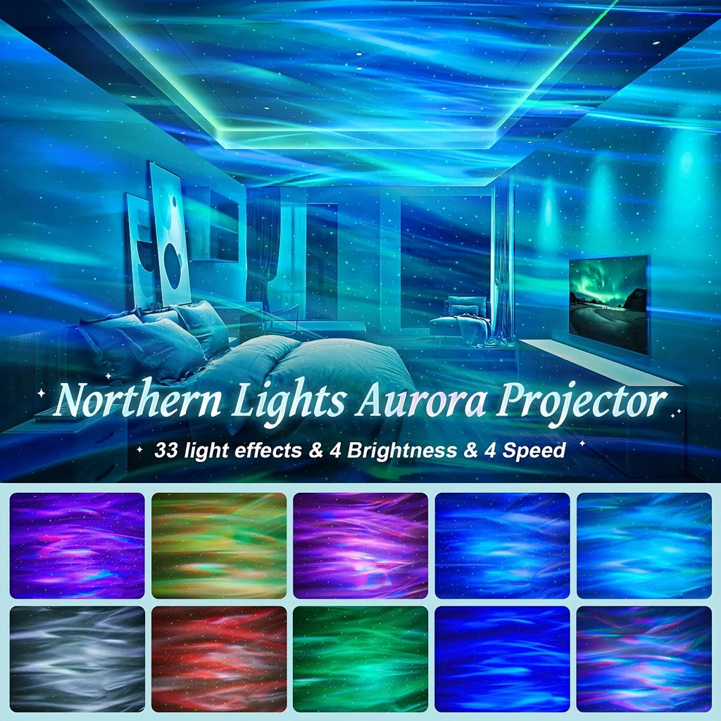 360° Aurora Galaxy Projector Night Light – USB