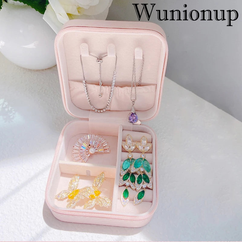 Portable Mini Jewelry Travel Case – PU Leather Organizer