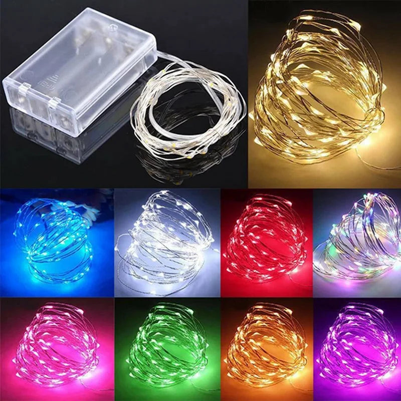 Copper Wire Fairy Lights – Battery Powered, Multiple Lengths
