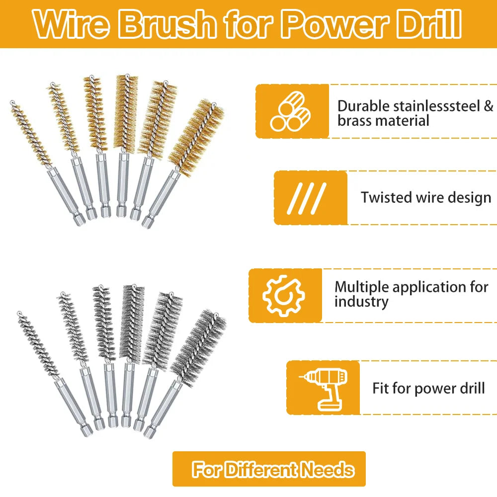 Drill Brush Attachment Set