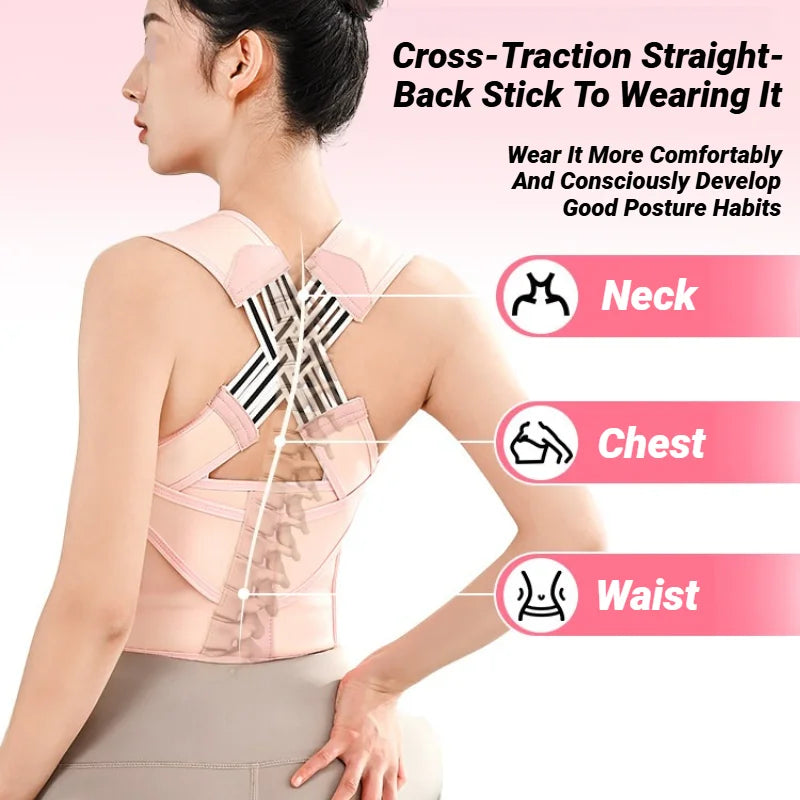 Back Brace Posture Corrector for Women & Men – Breathable