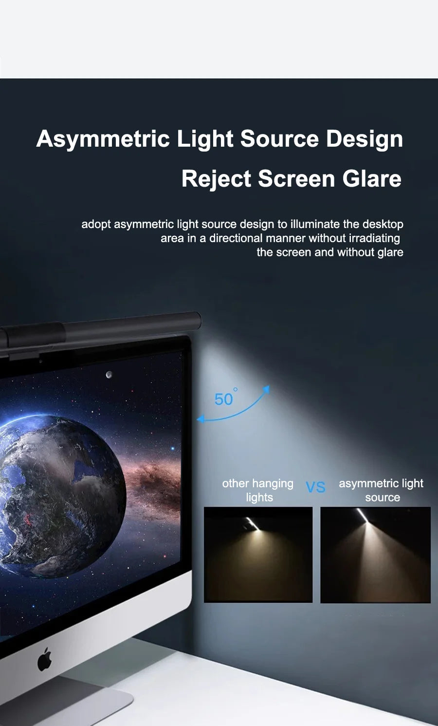 Monitor Light Bar – Eye-Care LED Screen Lamp, Stepless Dimming