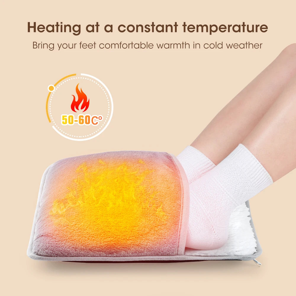 USB Heated Foot Warmer – Soft Plush, Washable
