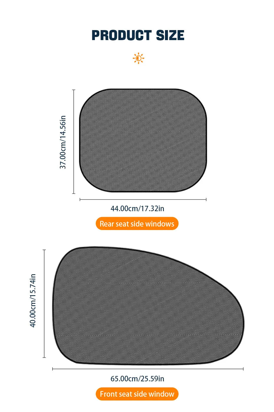 Car Side Window Sun Shades (2 pcs)
