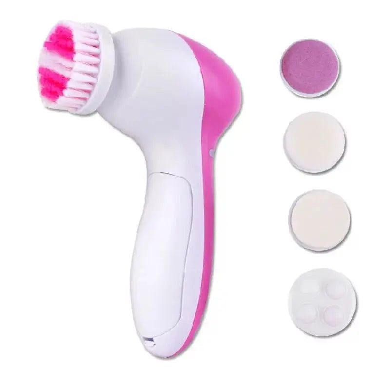 5-in-1 Electric Facial Cleansing Brush – Rechargeable Face Spa