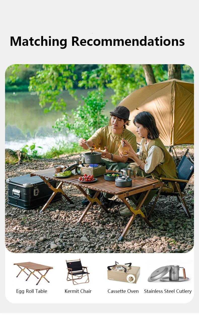 Camping Cookware Mess Kit – Portable Pot & Frying Pan Set
