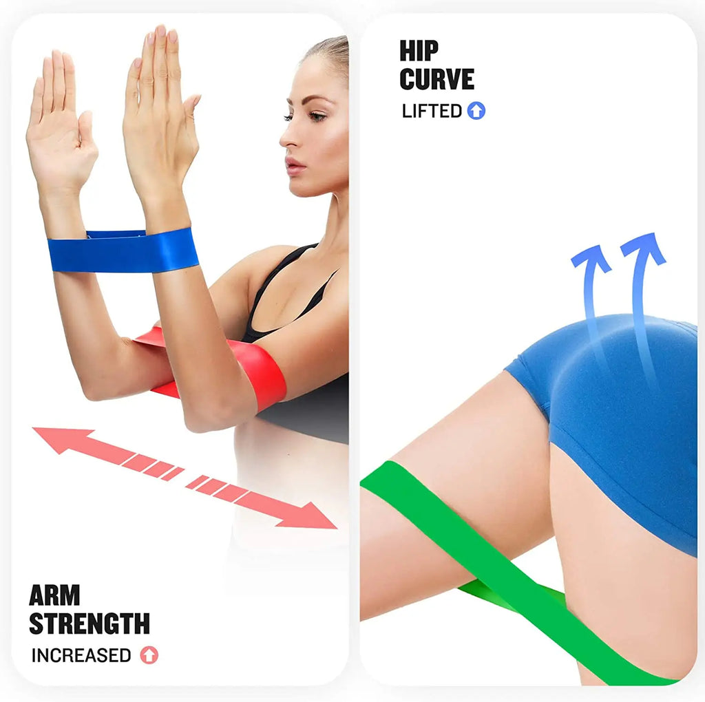 Fabric Resistance Loop Bands – Glutes, Legs & Yoga (Set)