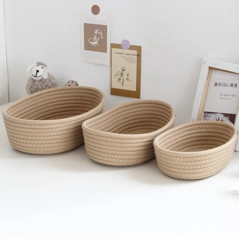 Woven Cotton Rope Storage Basket