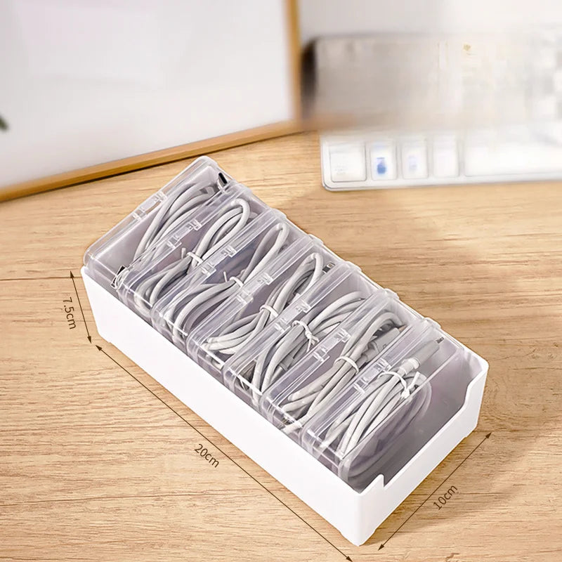 Cable Storage Organizer Box – 7 Compartments