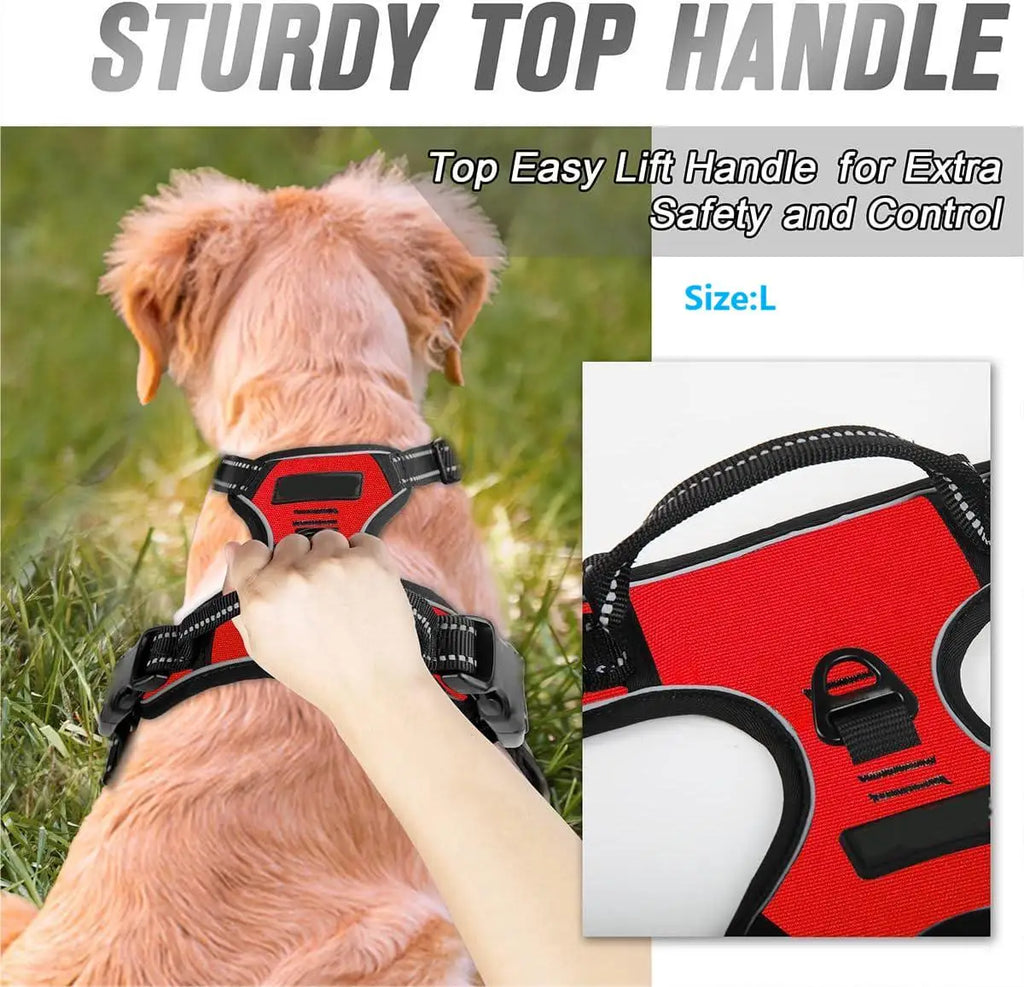 No-Pull Dog Harness – Front Clip, Reflective