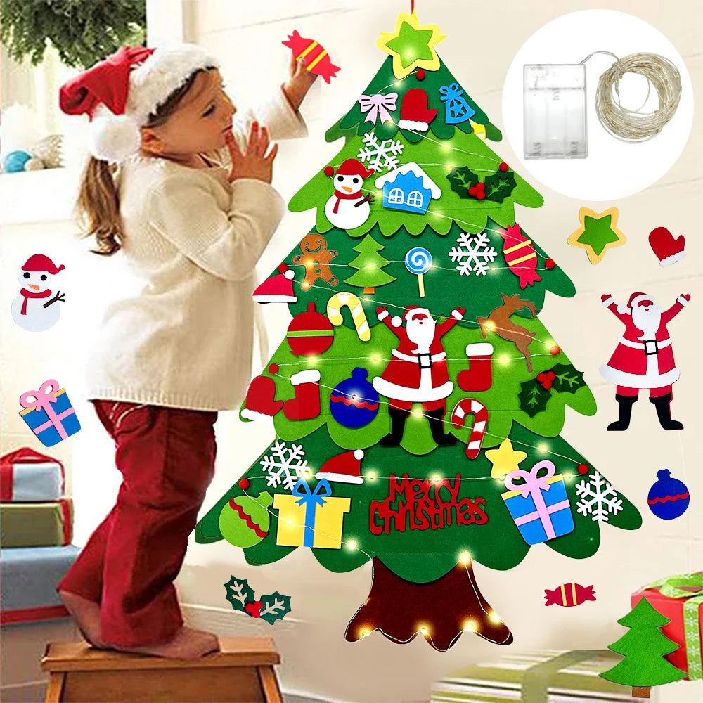 DIY Felt Christmas Tree for Kids – Wall Décor