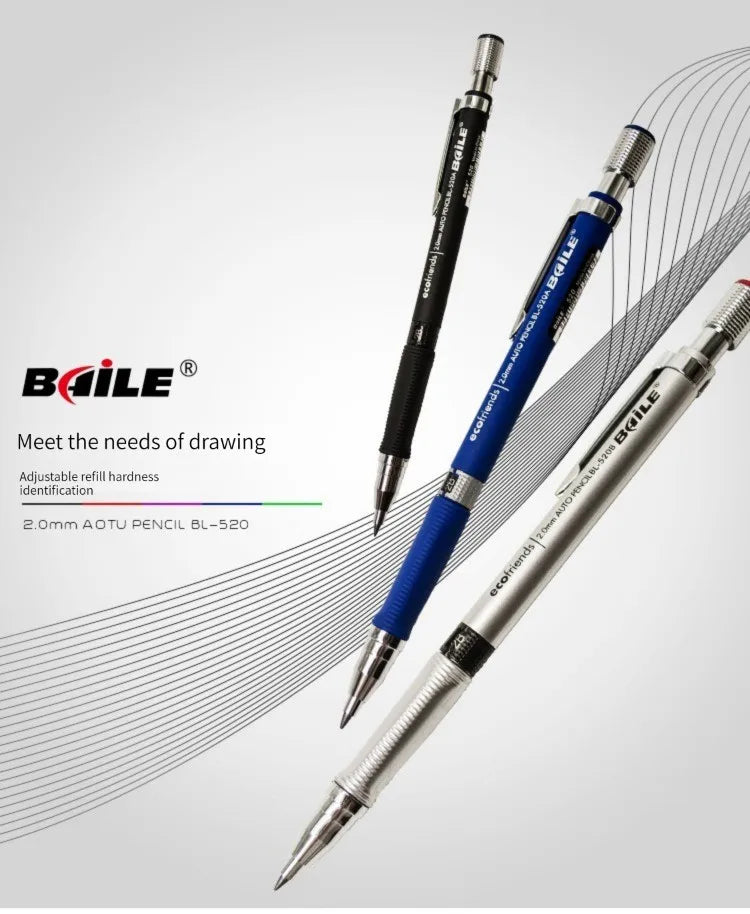 2.0 mm Mechanical Pencil Set with Lead Refills