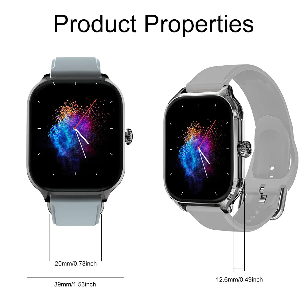 H9 Smartwatch – Bluetooth Calls, Heart Rate & SpO2, Calorie Tracking