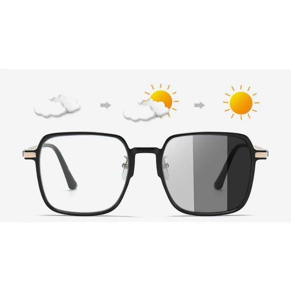 Photochromic Blue Light Glasses – Metal Frame, Unisex