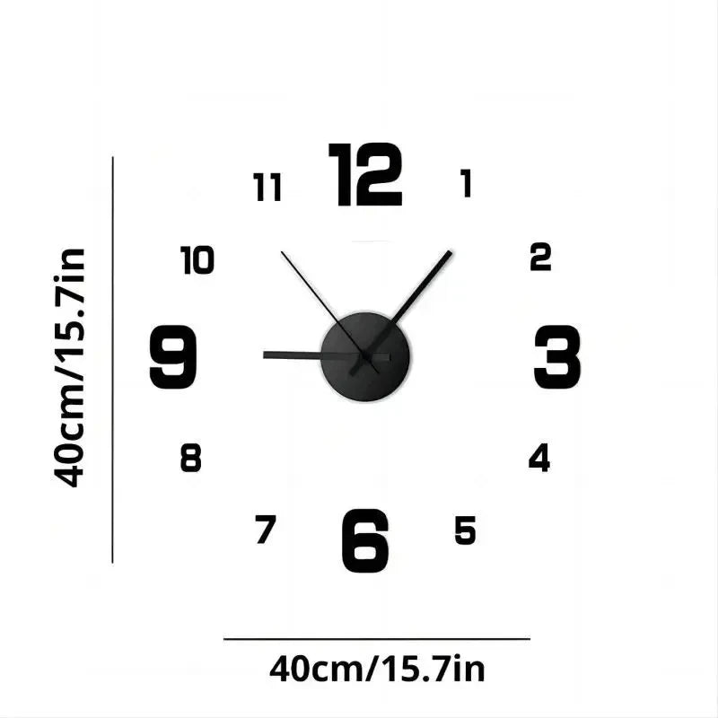 3D DIY Frameless Wall Clock