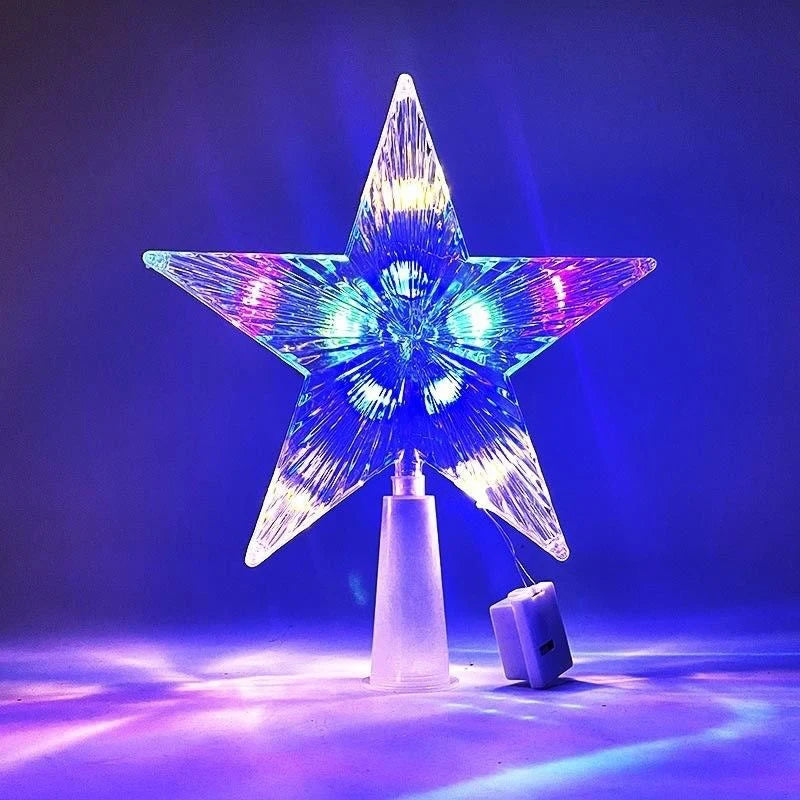 Glitter Star Christmas Tree Topper – 15 cm